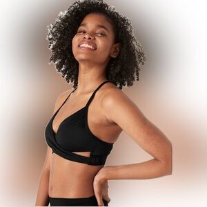 Victoria’s Secret Pink Bikini Black Swim Top Small EUC